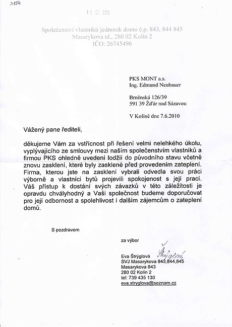 SVJ Masarykov 843, Kolín